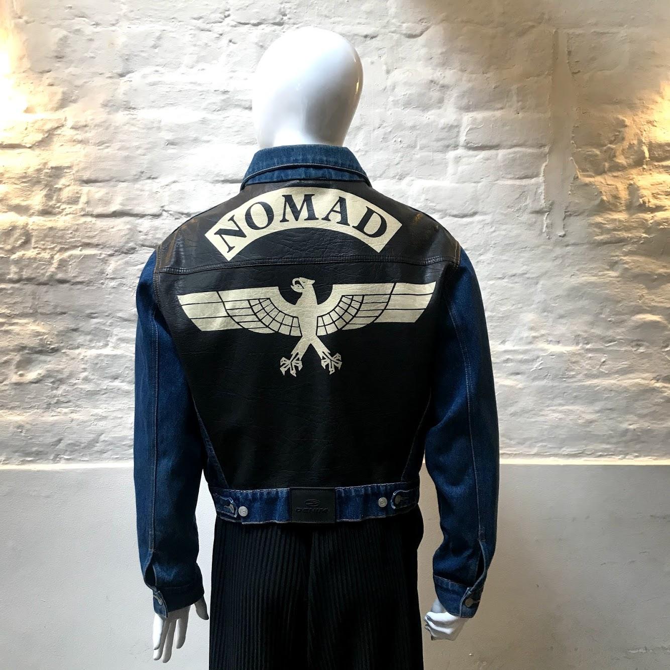 Black John Richmond Destroy Collection Nomad Denim Jacket For Sale