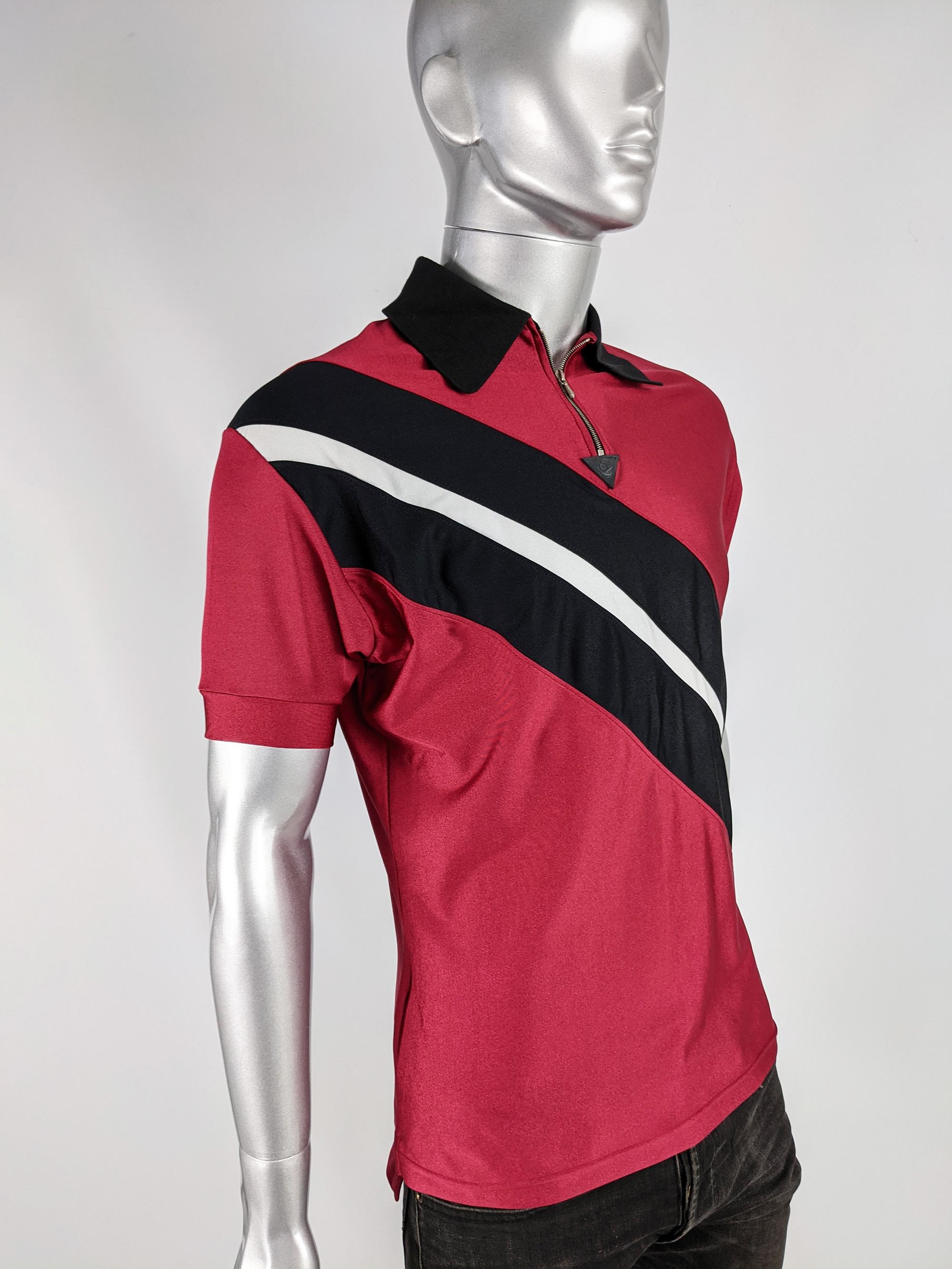 Red John Richmond Destroy Vintage Mens Jersey Polo Shirt