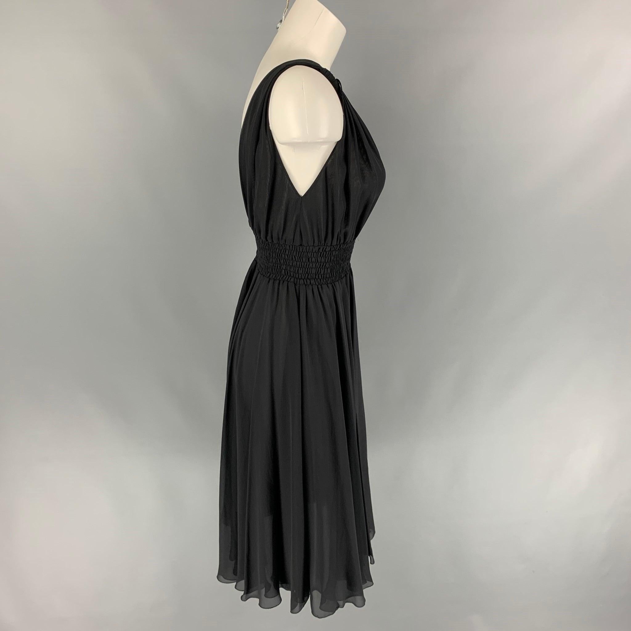 JOHN RICHMOND Size 6 Black Knotted Straps A-Line Dress In Good Condition For Sale In San Francisco, CA