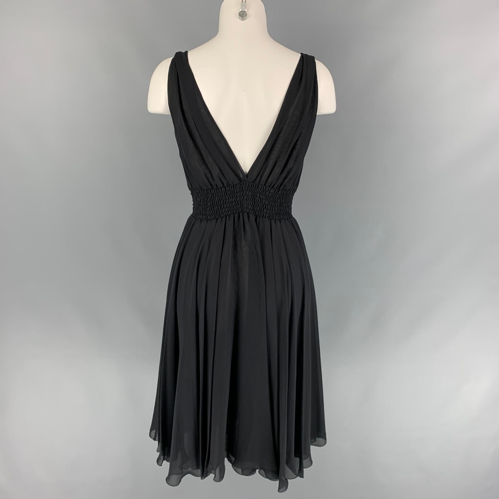 JOHN RICHMOND Size 6 Black Knotted Straps A-Line Dress In Good Condition In San Francisco, CA