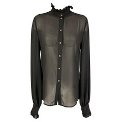 JOHN RICHMOND Taille 6 Chemisier à col montant en polyester noir