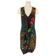 JOHN RICHMOND Size 6 Multi-Color Print Viscose Shift Dress