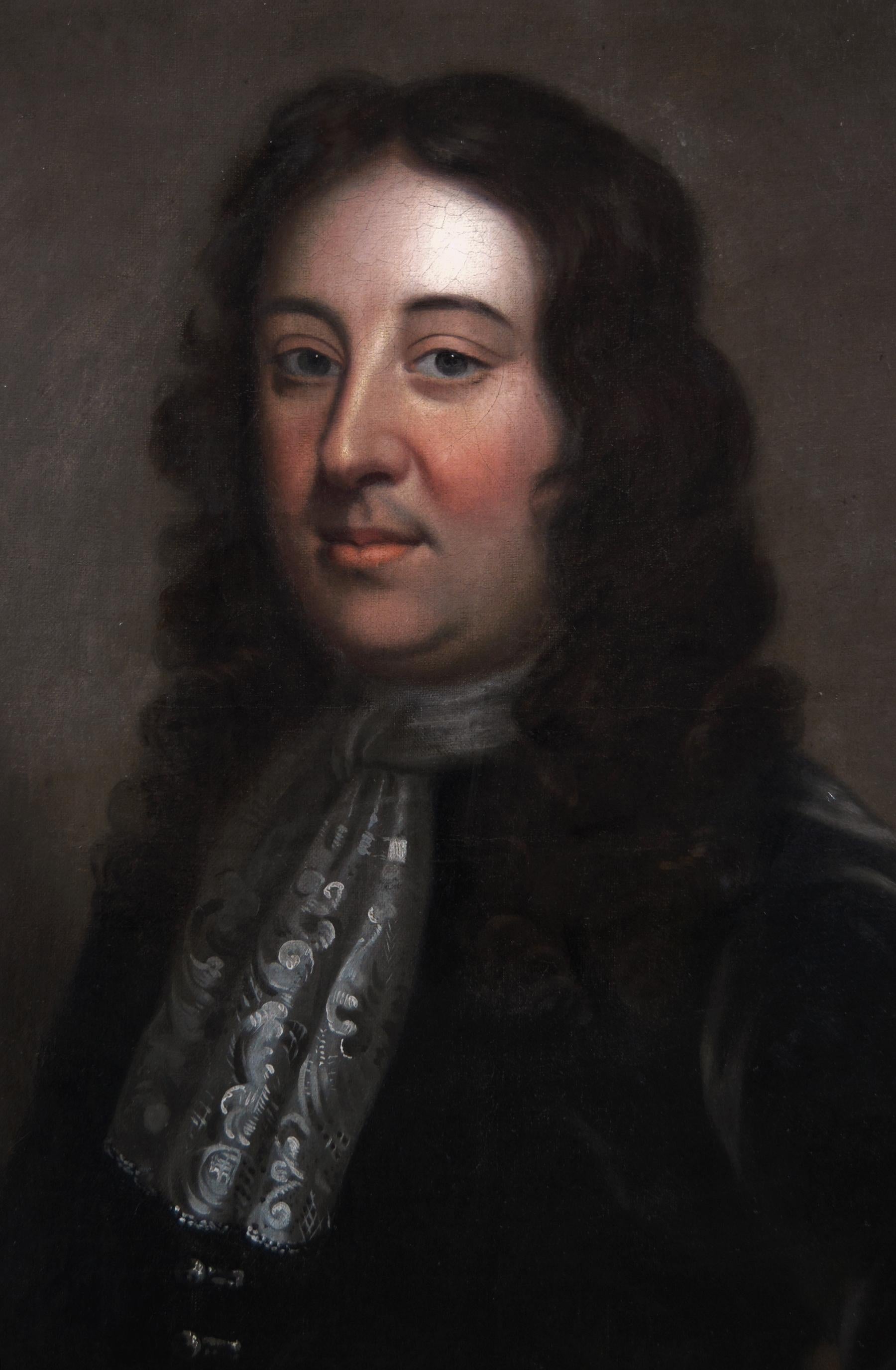 Ritratto a olio del XVII secolo di un gentiluomo - Painting Antichi maestri di John Riley