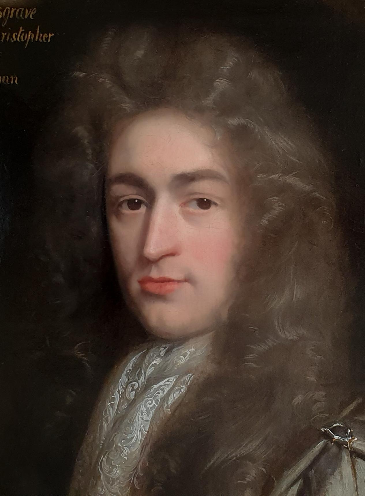 Portrait of Christopher Musgrave (1664-1718) circa 1690 - Black Portrait Painting by John Riley