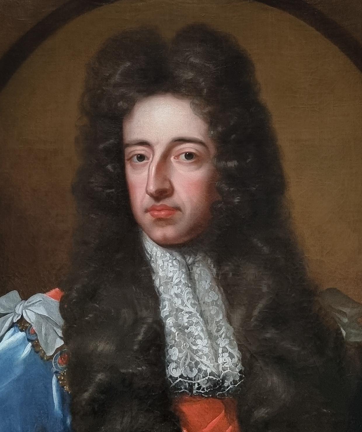 Portrait of King William III, King of Great Britain c.1691; Antique Painting - Old Masters Art by John Riley