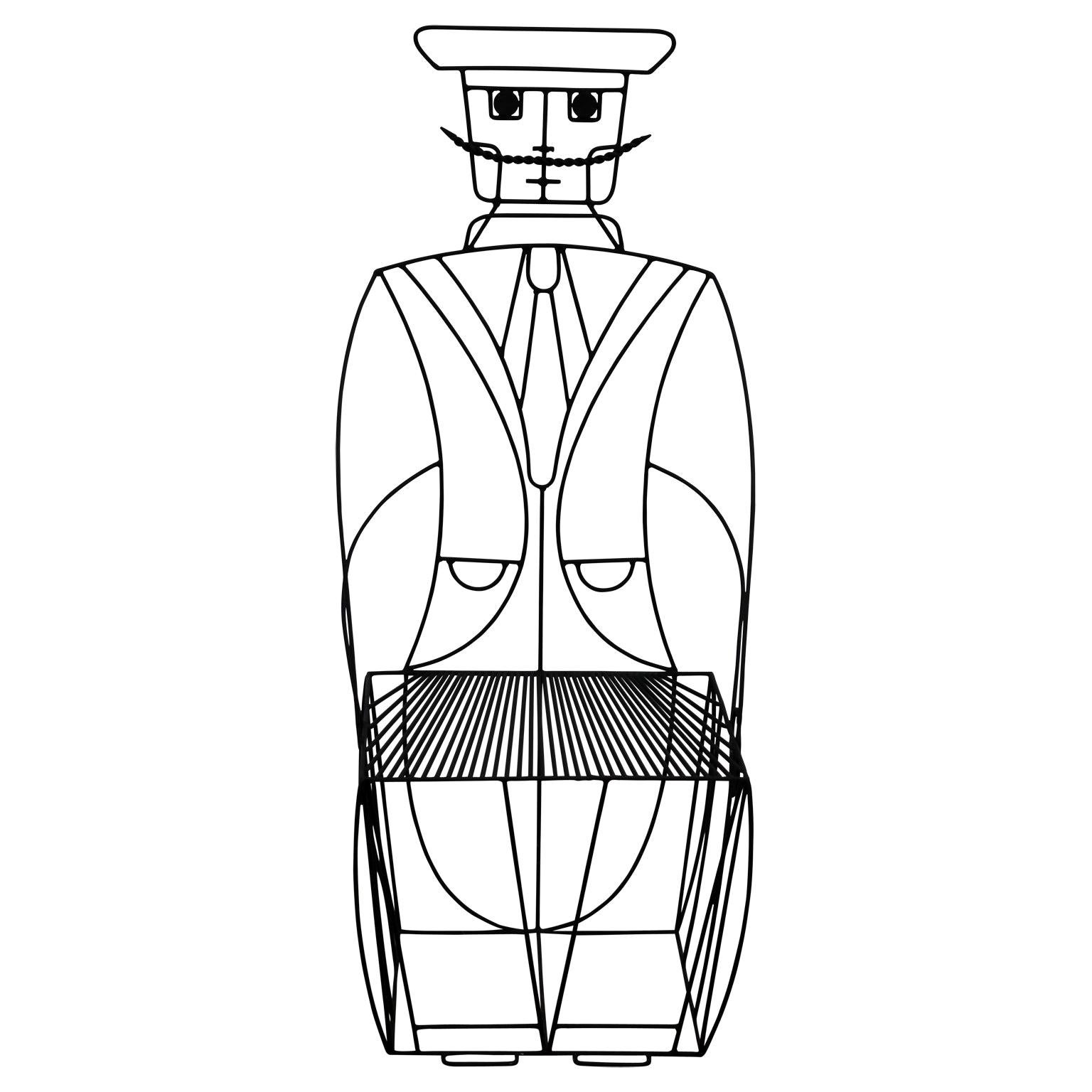 John Risley Black Wrought Iron Figural Chair