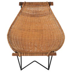 John Risley Iron and Cane Lounge Chair