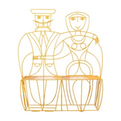 John Risley Monsieur & Mademoiselle Patio Bench Sculpture 1960s