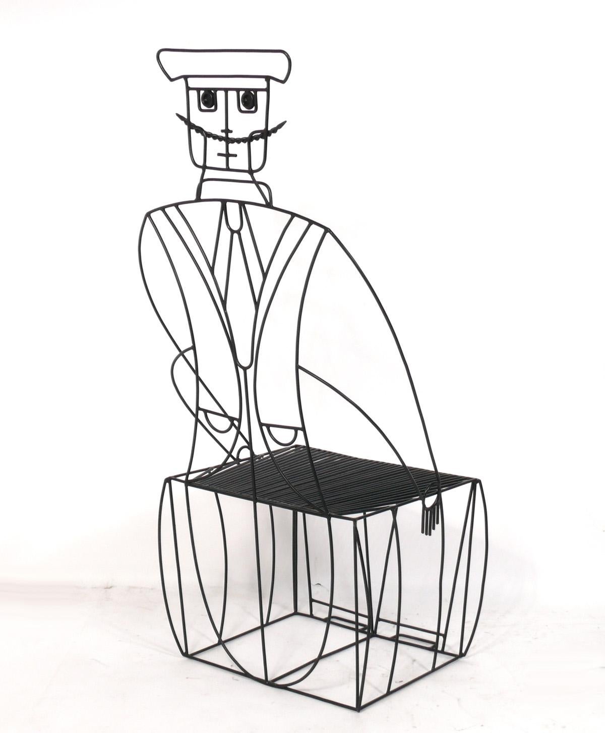 American John Risley Sculptural Iron Chairs