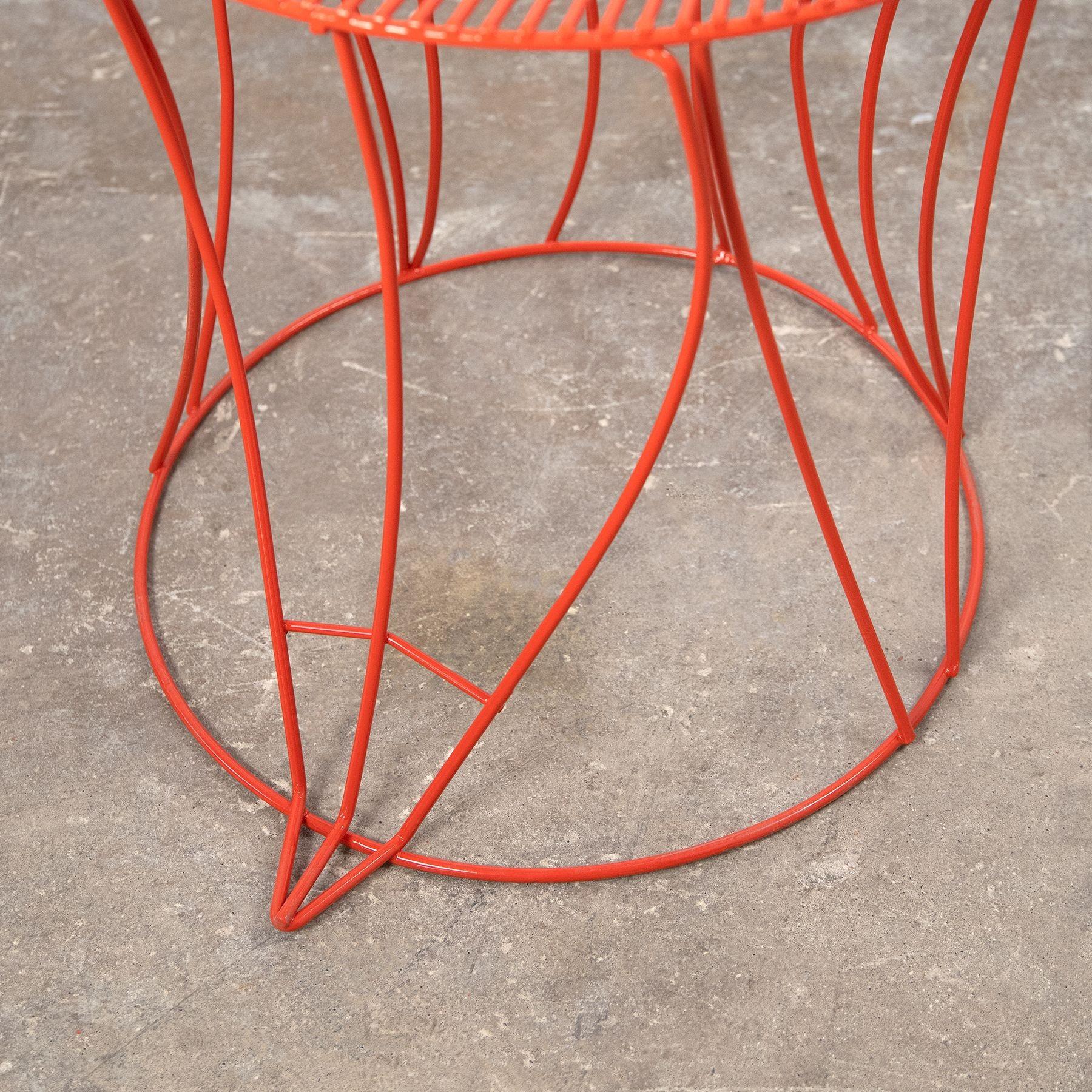 John Risley Sculptural Patio Set with Two Lady Chairs and Wire Tulip Table 1960s For Sale 5