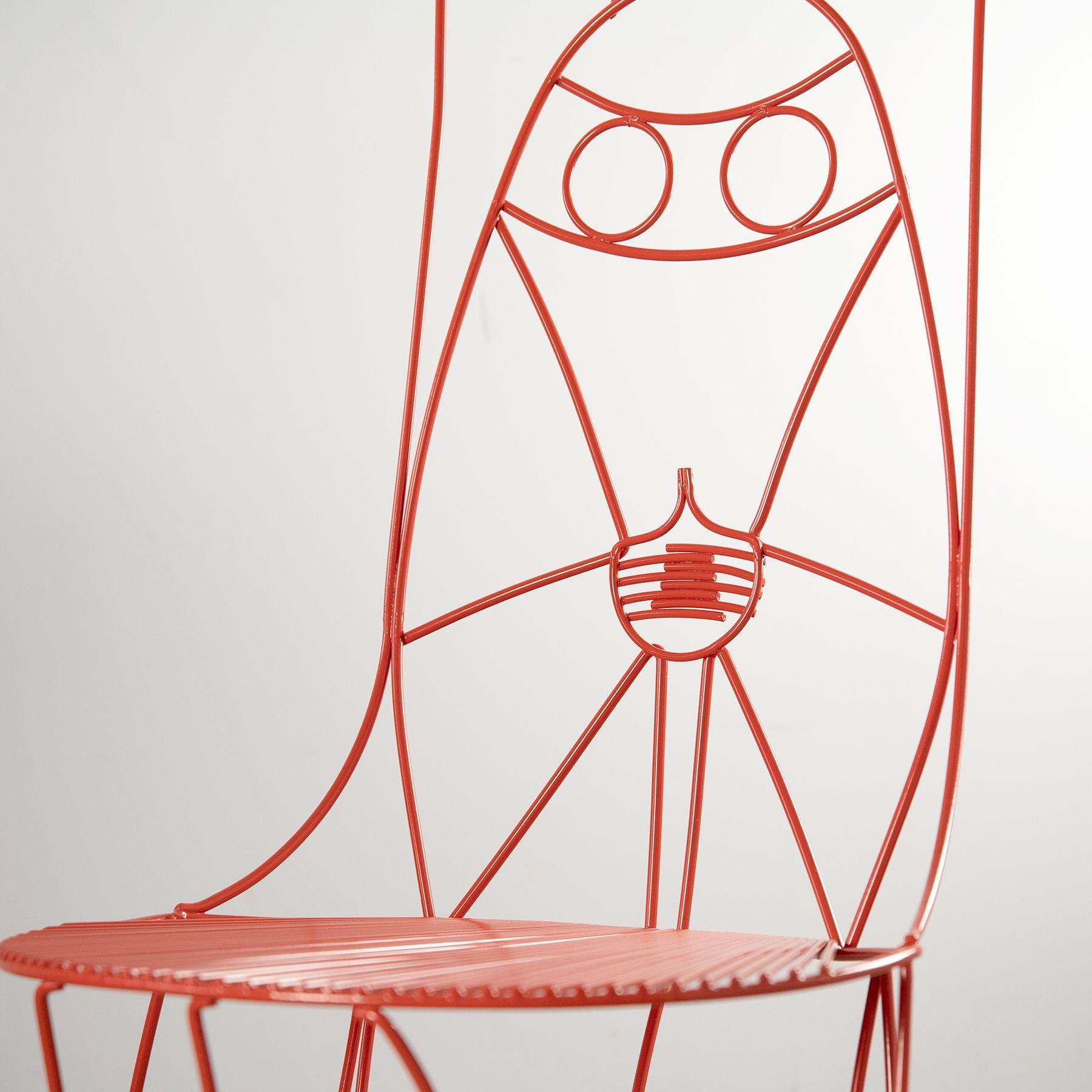 Ensemble de patio sculptural John Risley avec deux chaises et une table tulipe en fil de fer, années 1960 Excellent état - En vente à Dallas, TX