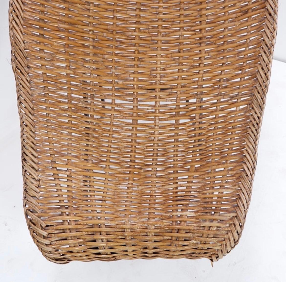 Silla de salón con respaldo alto estilo John Risley Hierro macizo / Mimbre Francia en venta 6