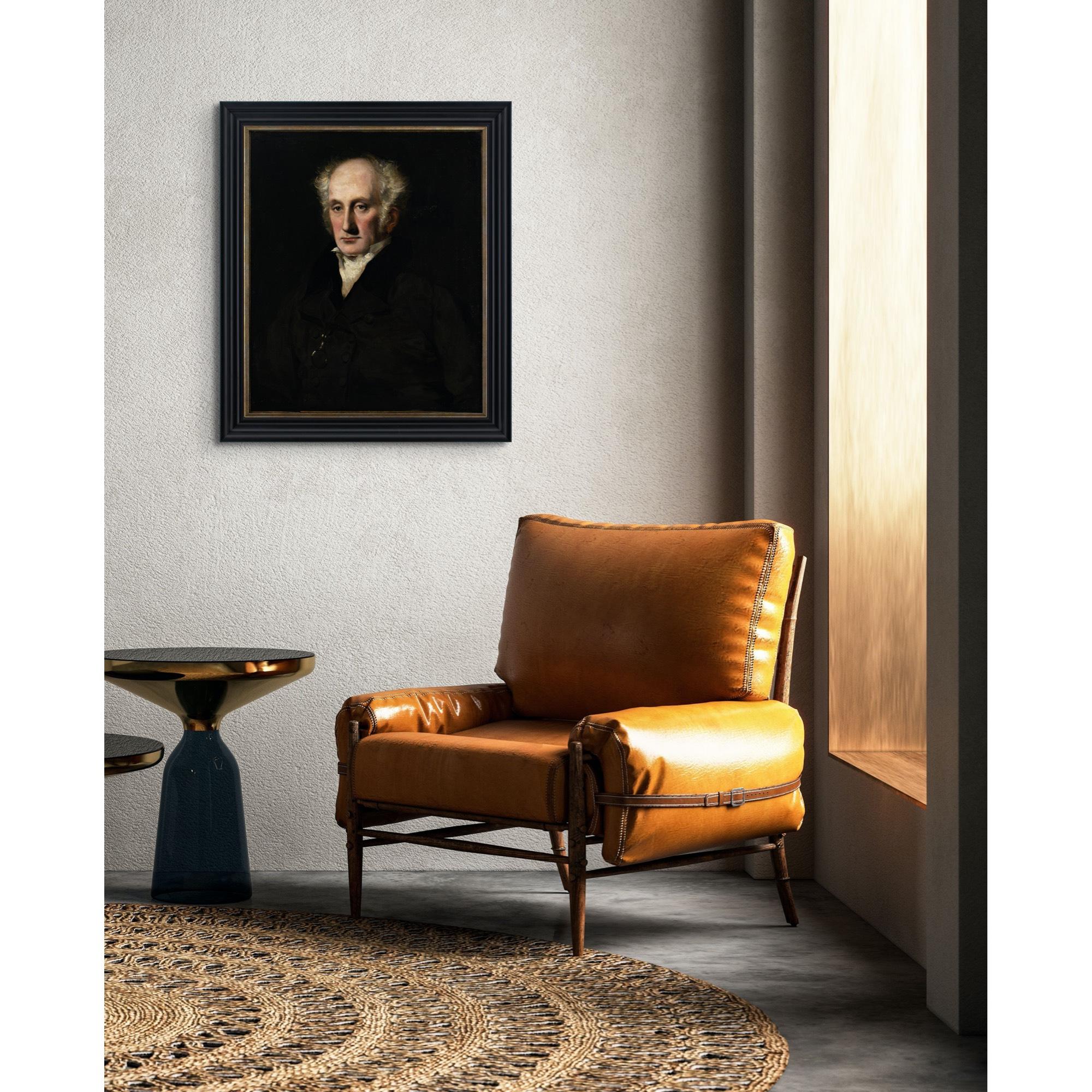 I. Johns, Ritratto di un Gentiluomo - Portrait Painting Nero di John Robert Wildman