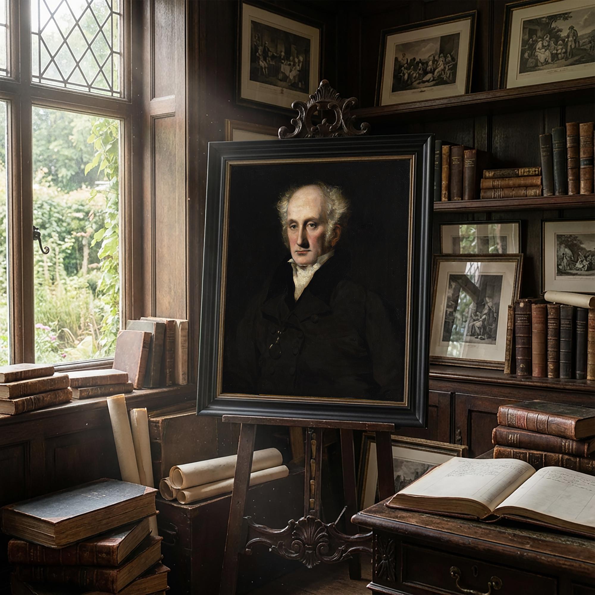 I John Theman, Portrait d'un gentleman - Painting de John Robert Wildman