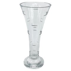 John Rocha Waterford Cut Crystal Large Geo Vase,  Art Deco Style