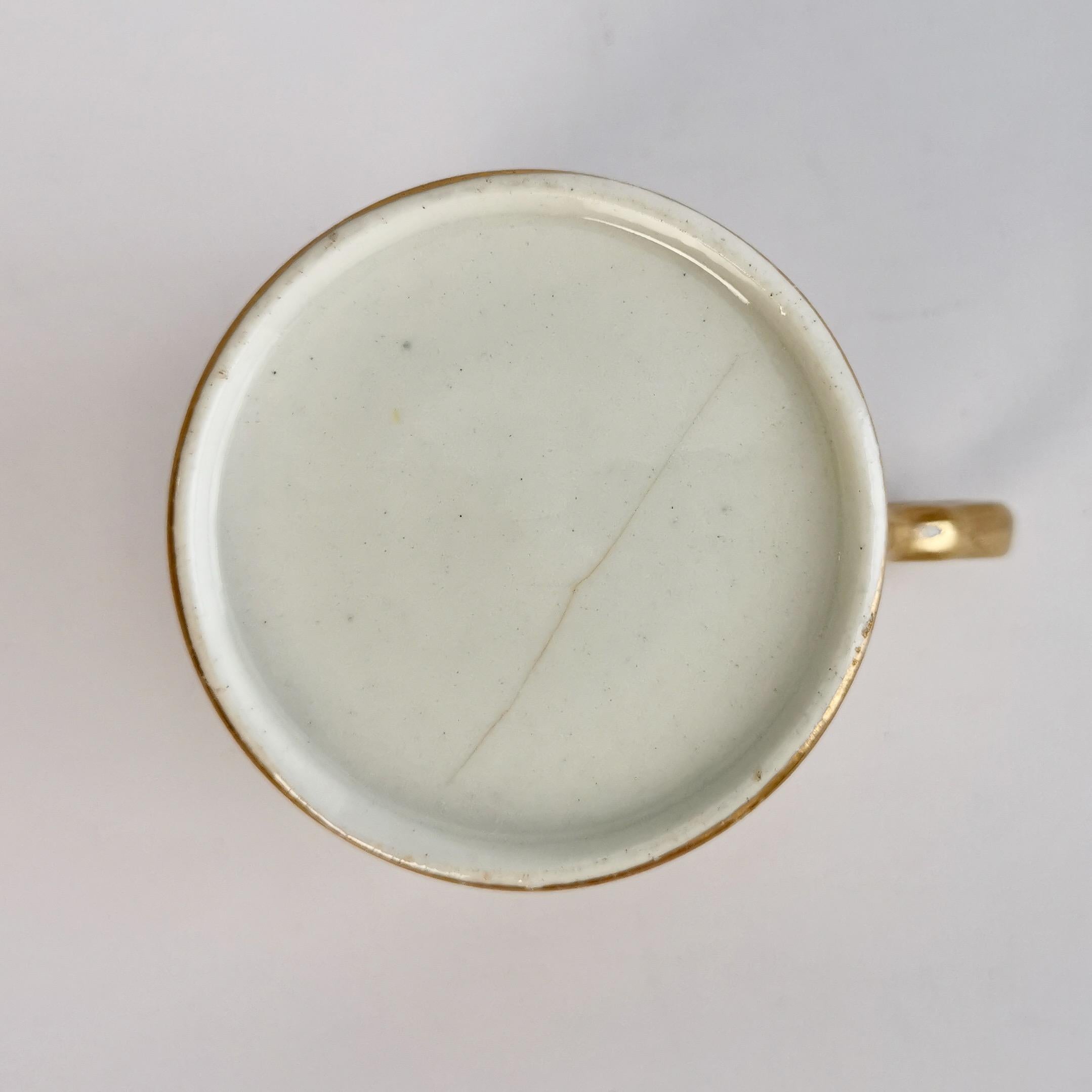 John Rose Coalport Orphaned Coffee Can Gilt, Peach and Pink, Regency, circa 1810 2