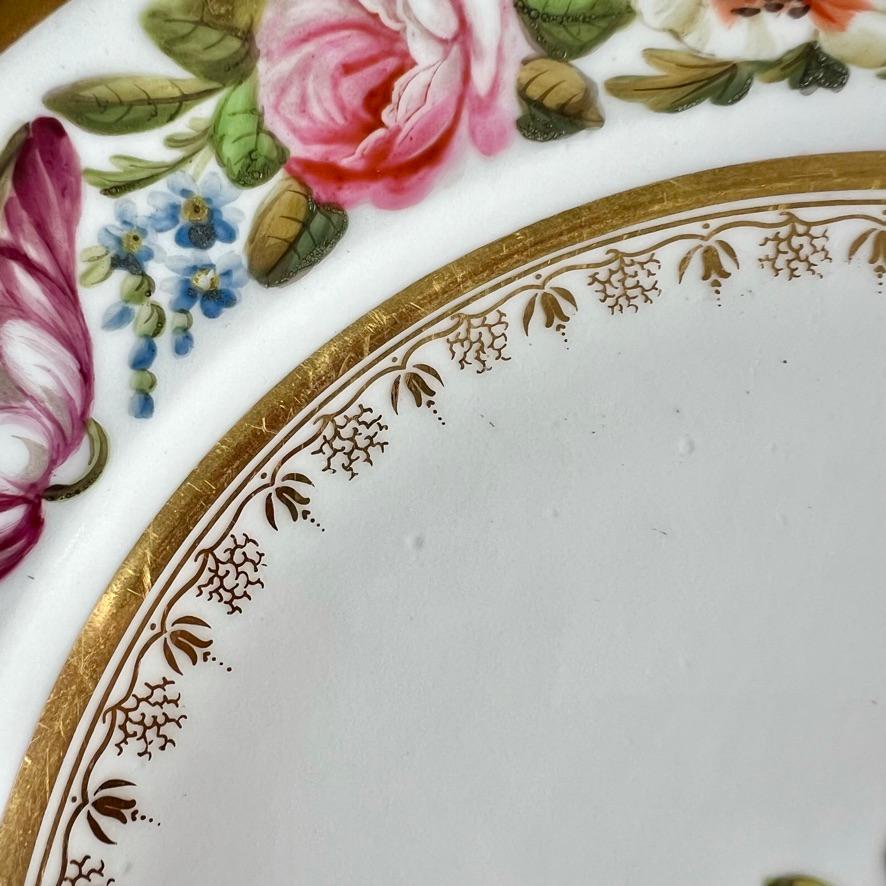 Coalport-Teller von John Rose, Füllhornblumen, T. Baxter Studio, um 1805 (1) im Angebot 6