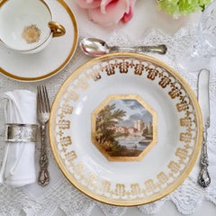 Placa de John Rose Coalport, Canterbury West Gate, Studio A de Thomas Baxter hacia 1810