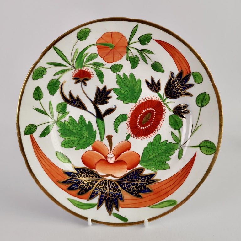 John Rose Coalport Porcelain Dessert Service, Japan Imari Pattern