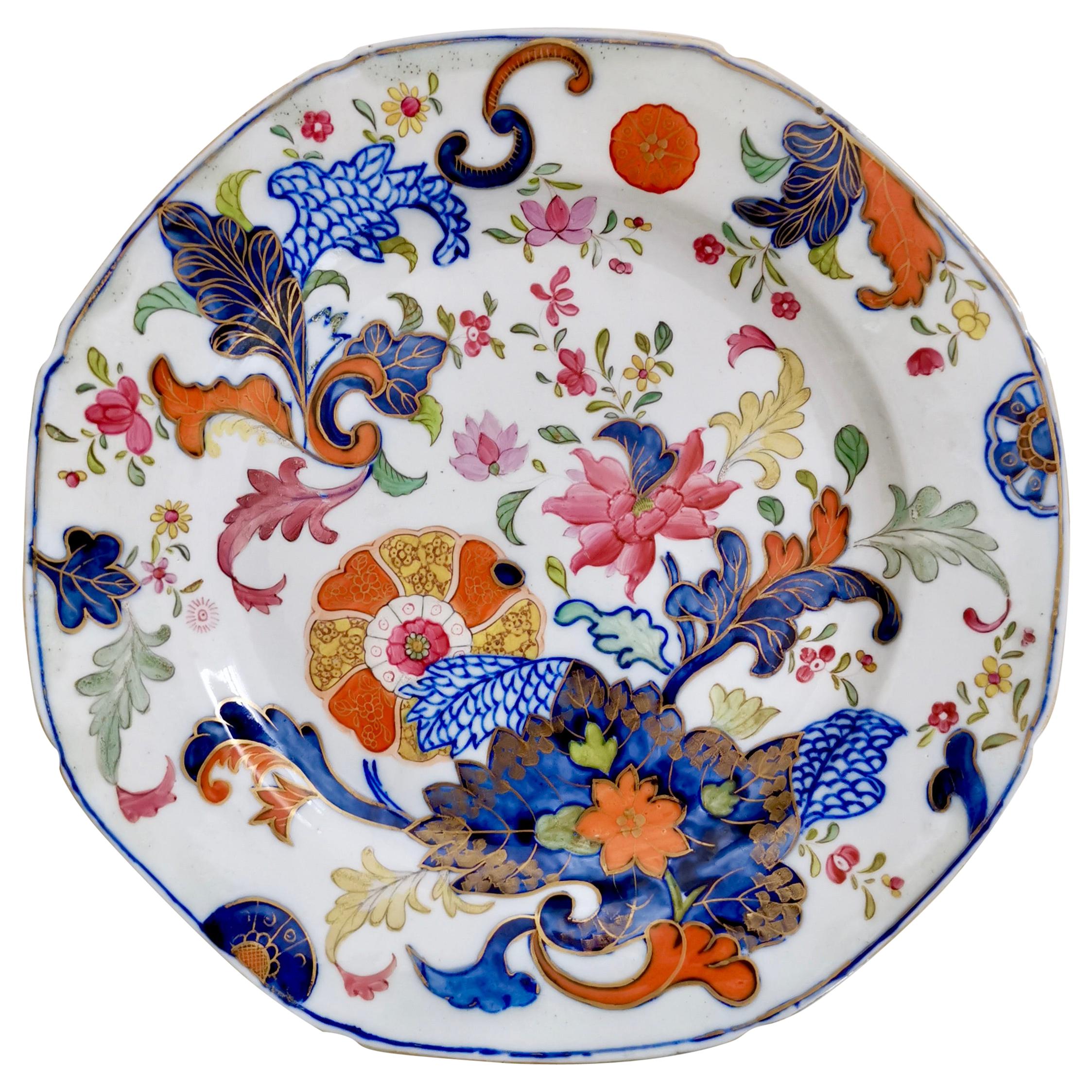 John Rose Coalport Porcelain Plate, Japanese Kamon, George III, circa 1800