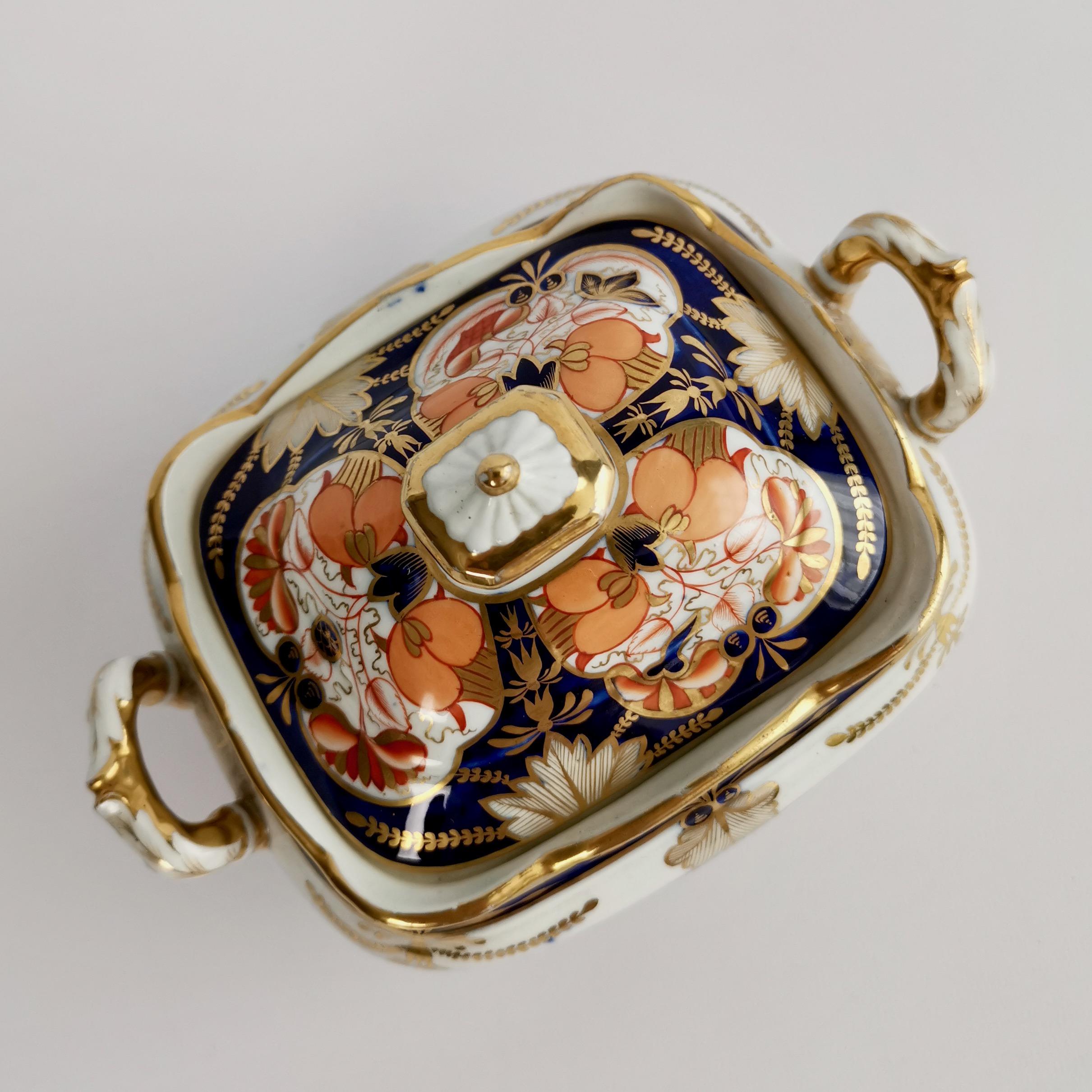 John Rose Coalport Porcelain Tea Service, Regency Imari Patt. 128, circa 1815 3