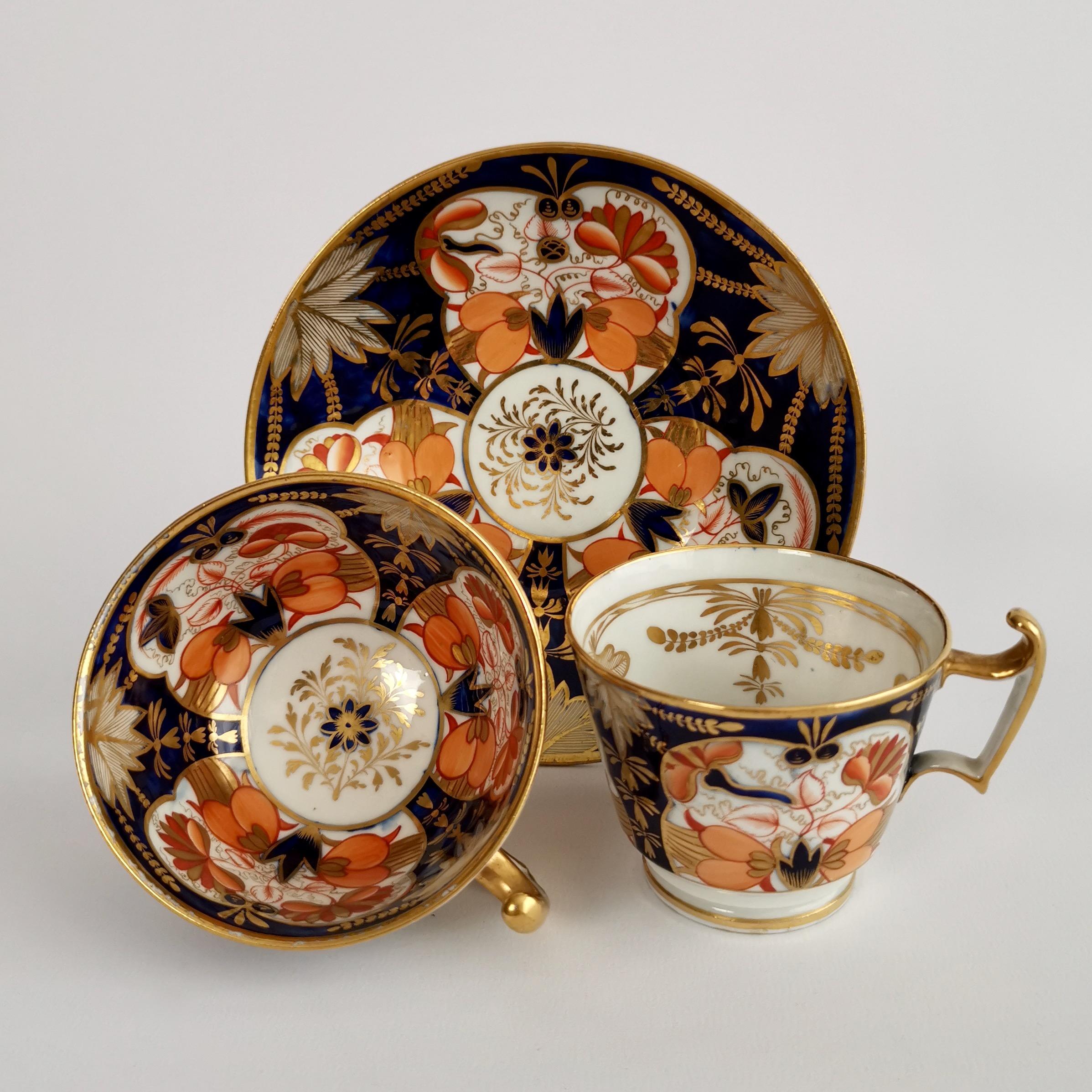 John Rose Coalport Porcelain Tea Service, Regency Imari Patt. 128, circa 1815 5