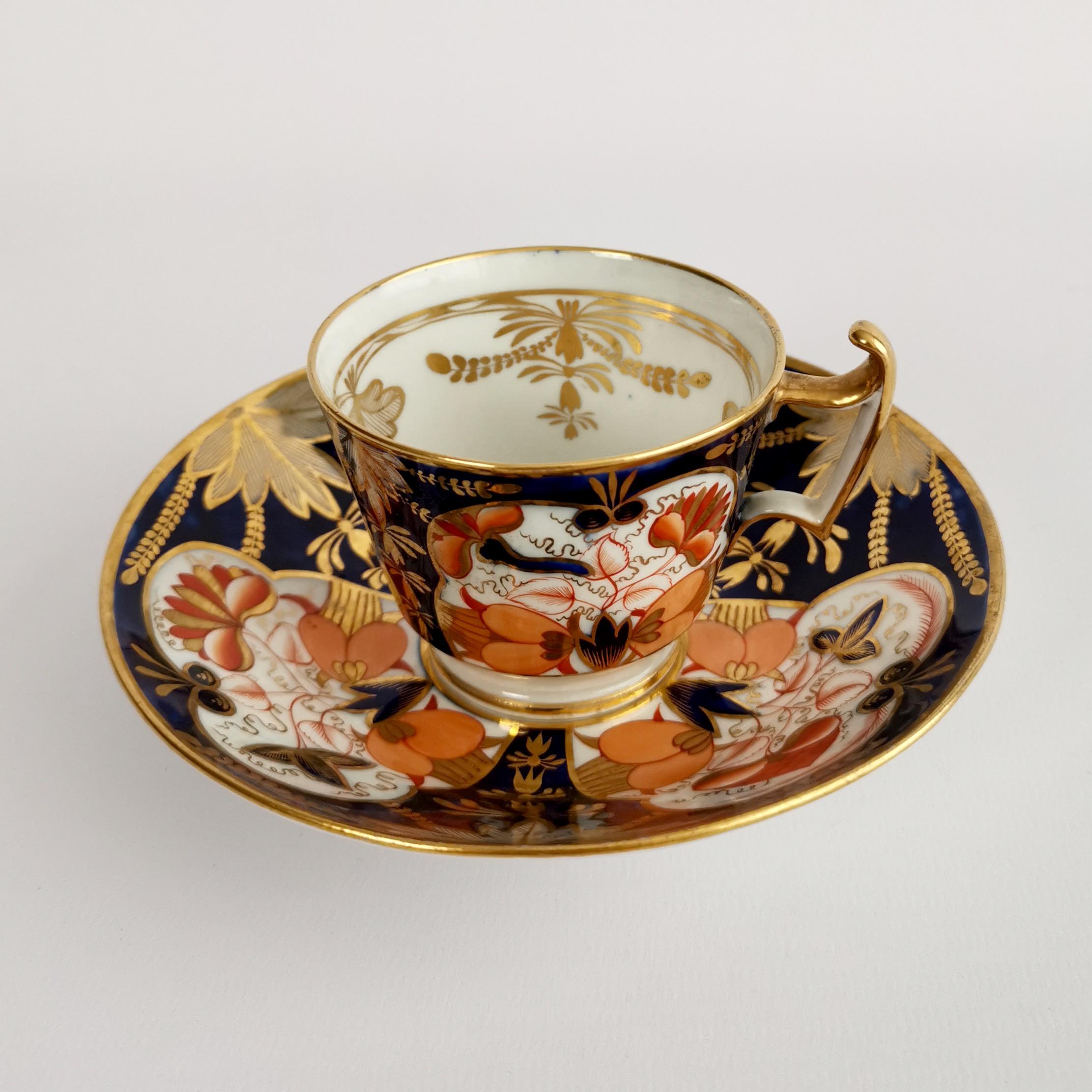 John Rose Coalport Porcelain Tea Service, Regency Imari Patt. 128, circa 1815 7