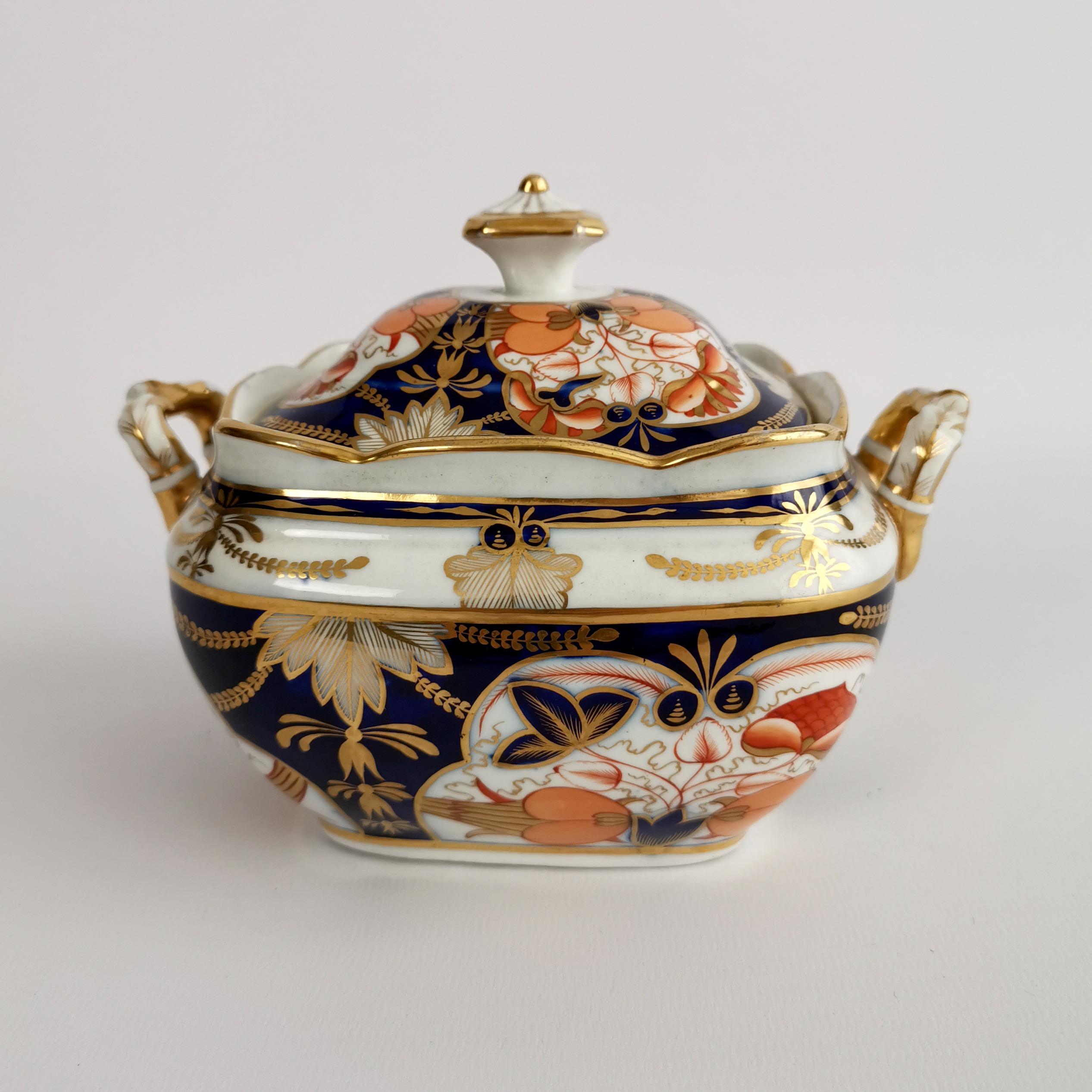 John Rose Coalport Porcelain Tea Service, Regency Imari Patt. 128, circa 1815 2