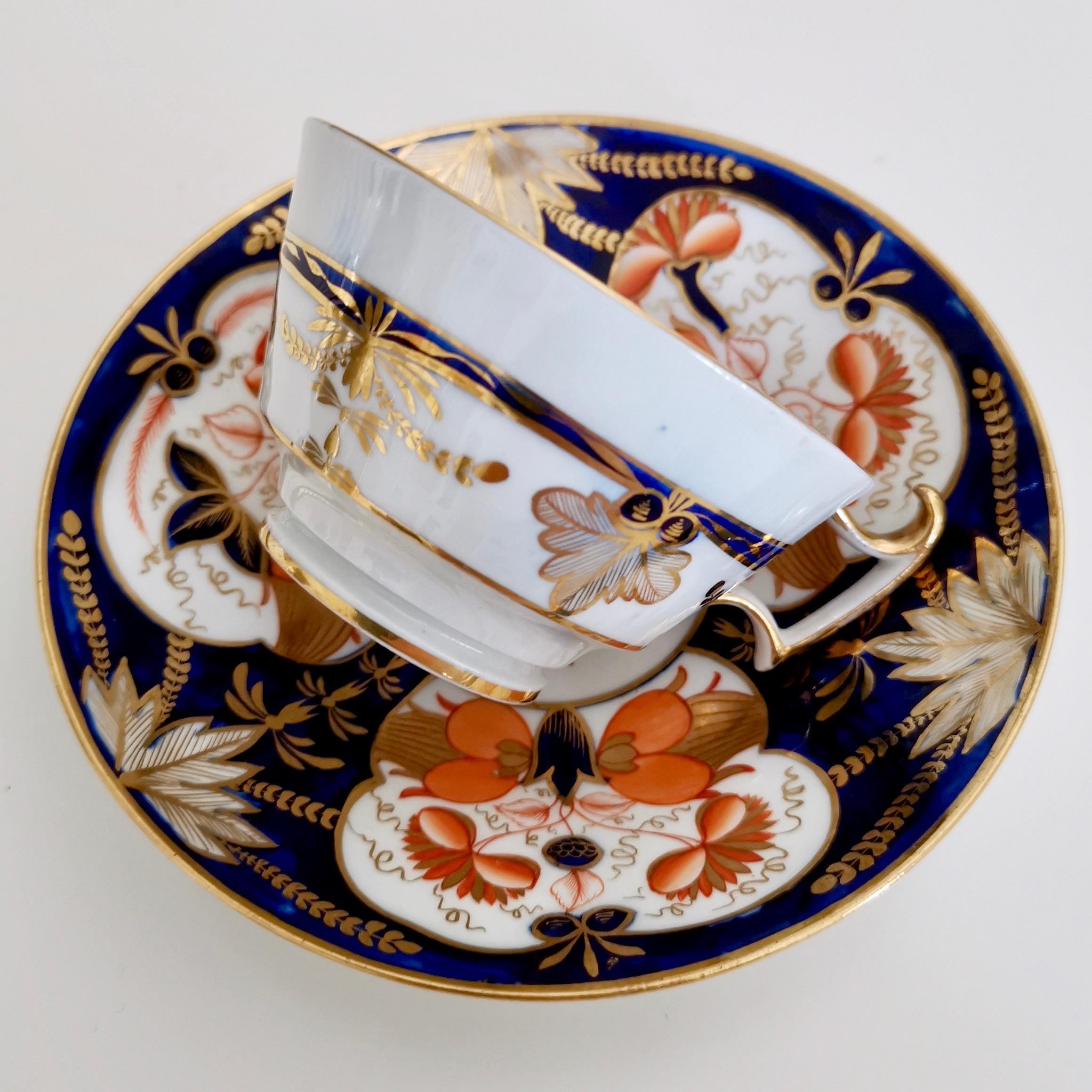 John Rose Coalport Porcelain Teacup, Japan Imari Orange, Regency ca 1815 In Good Condition In London, GB