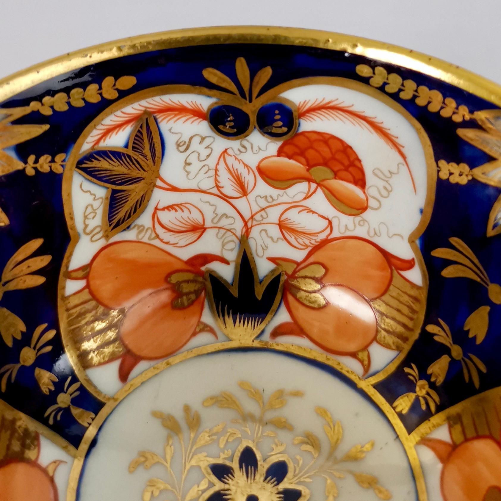 John Rose Coalport Porcelain Teacup Trio, Japan Imari Orange, Regency, ca 1815 9