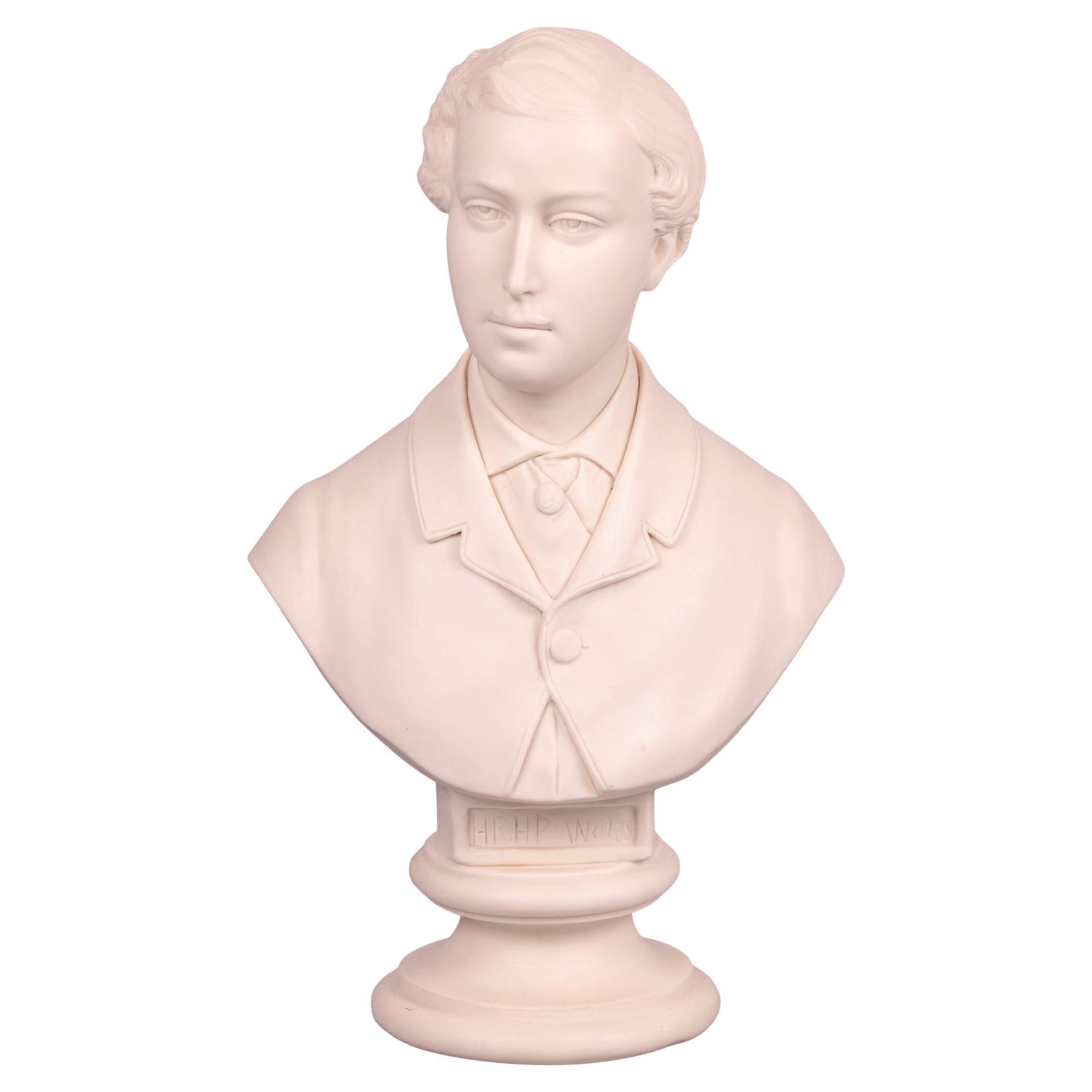 John Rose Coalport Prince of Wales Parian Bust, 1863 For Sale