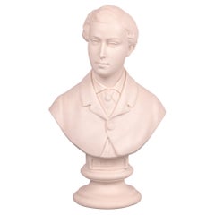 Antique John Rose Coalport Prince of Wales Parian Bust, 1863