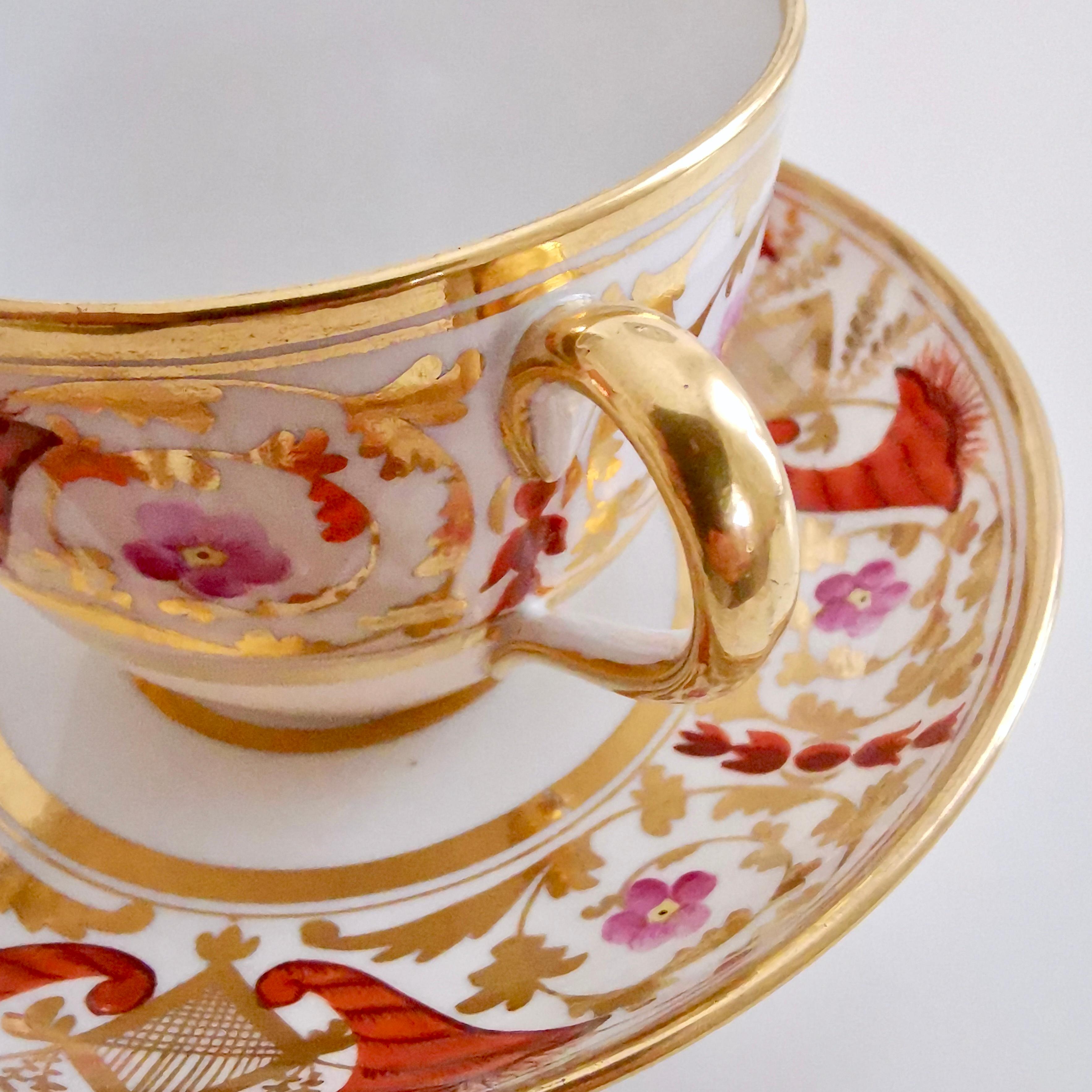 John Rose Coalport Teacup and Saucer, Regency Pattern, circa 1810 In Good Condition In London, GB