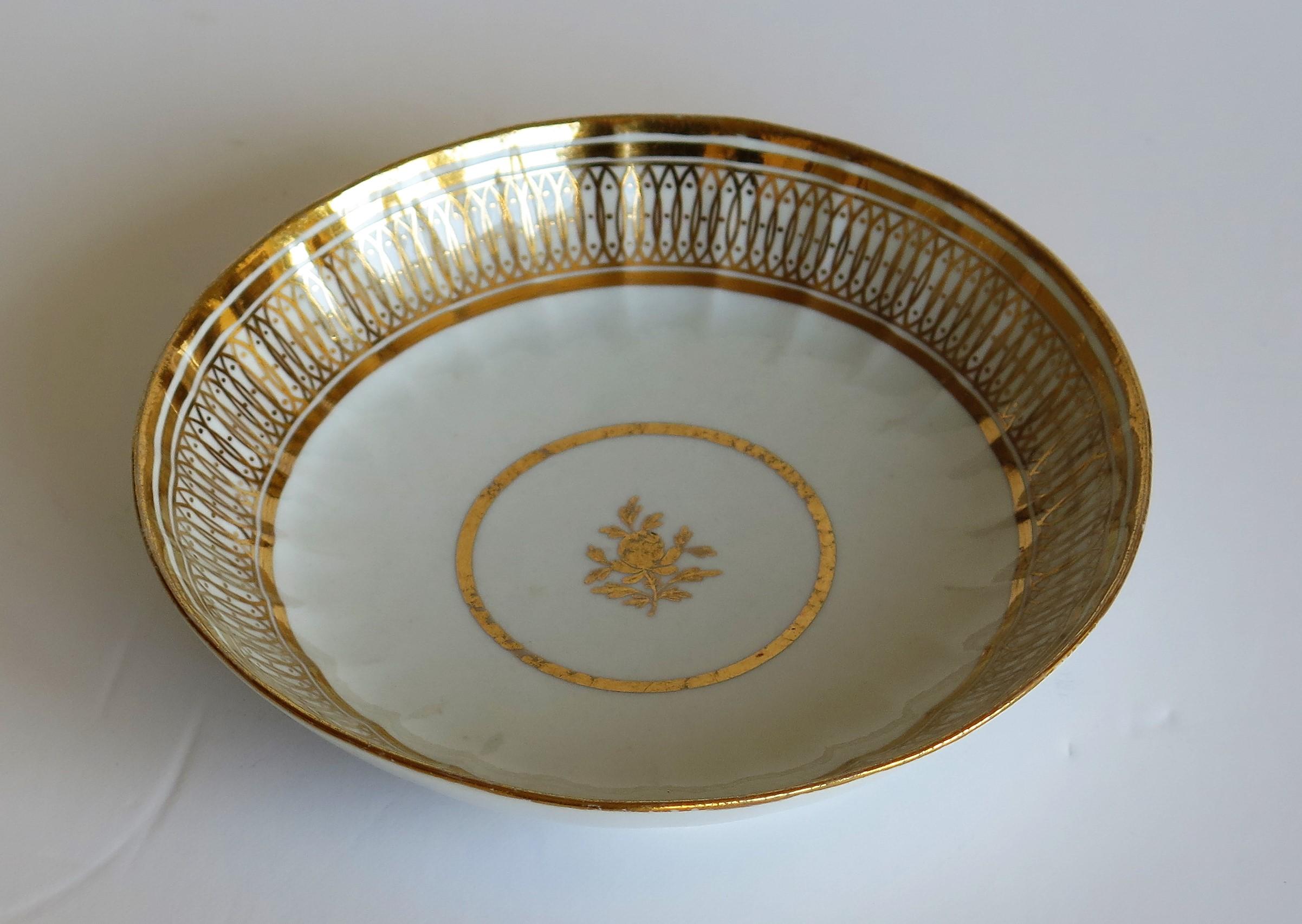 John Rose Coalport TRIO Porcelain Gilded Royal Garter Pattern, Circa 1800 For Sale 7