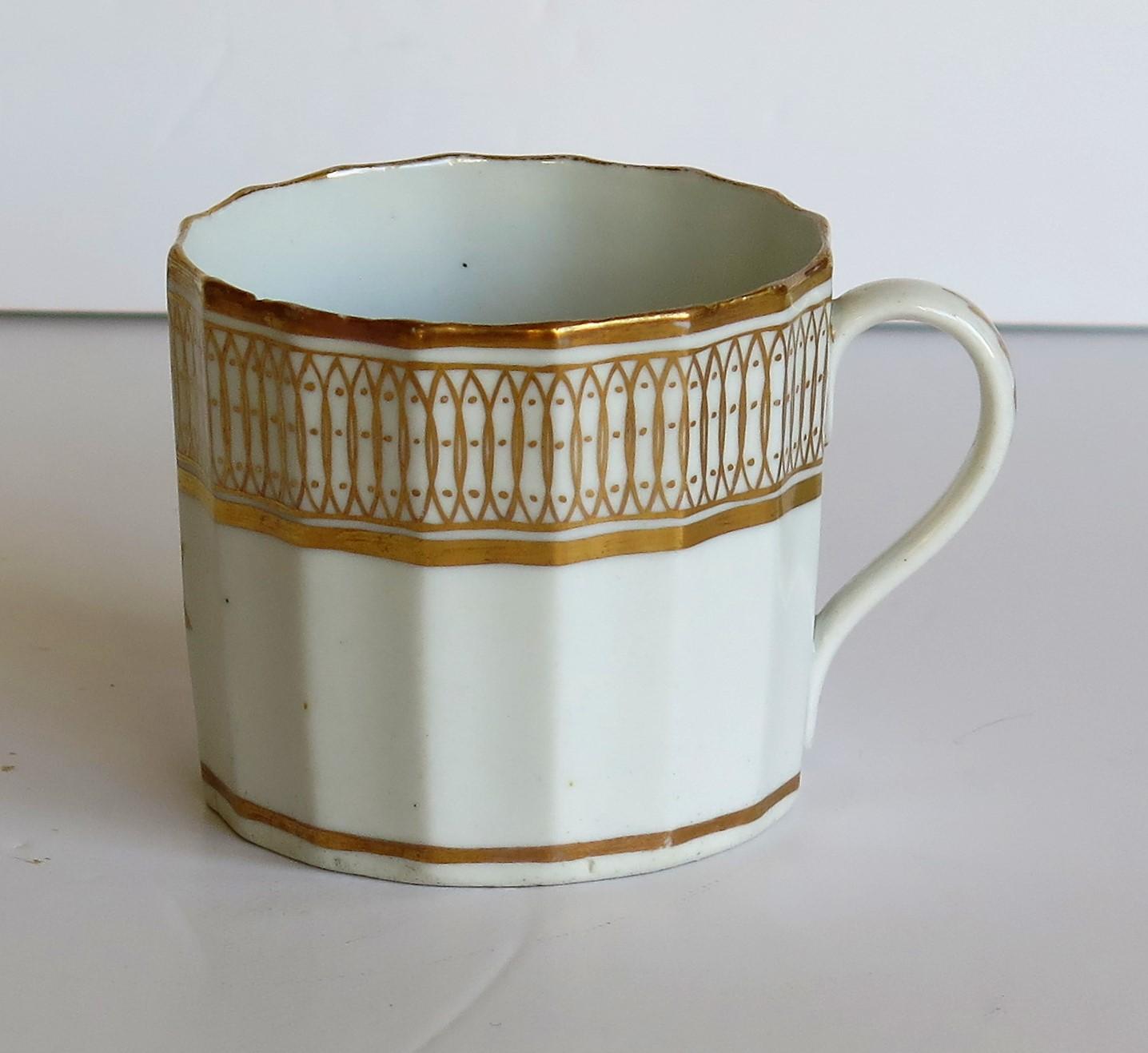 John Rose Coalport TRIO Porcelain Gilded Royal Garter Pattern, Circa 1800 For Sale 2
