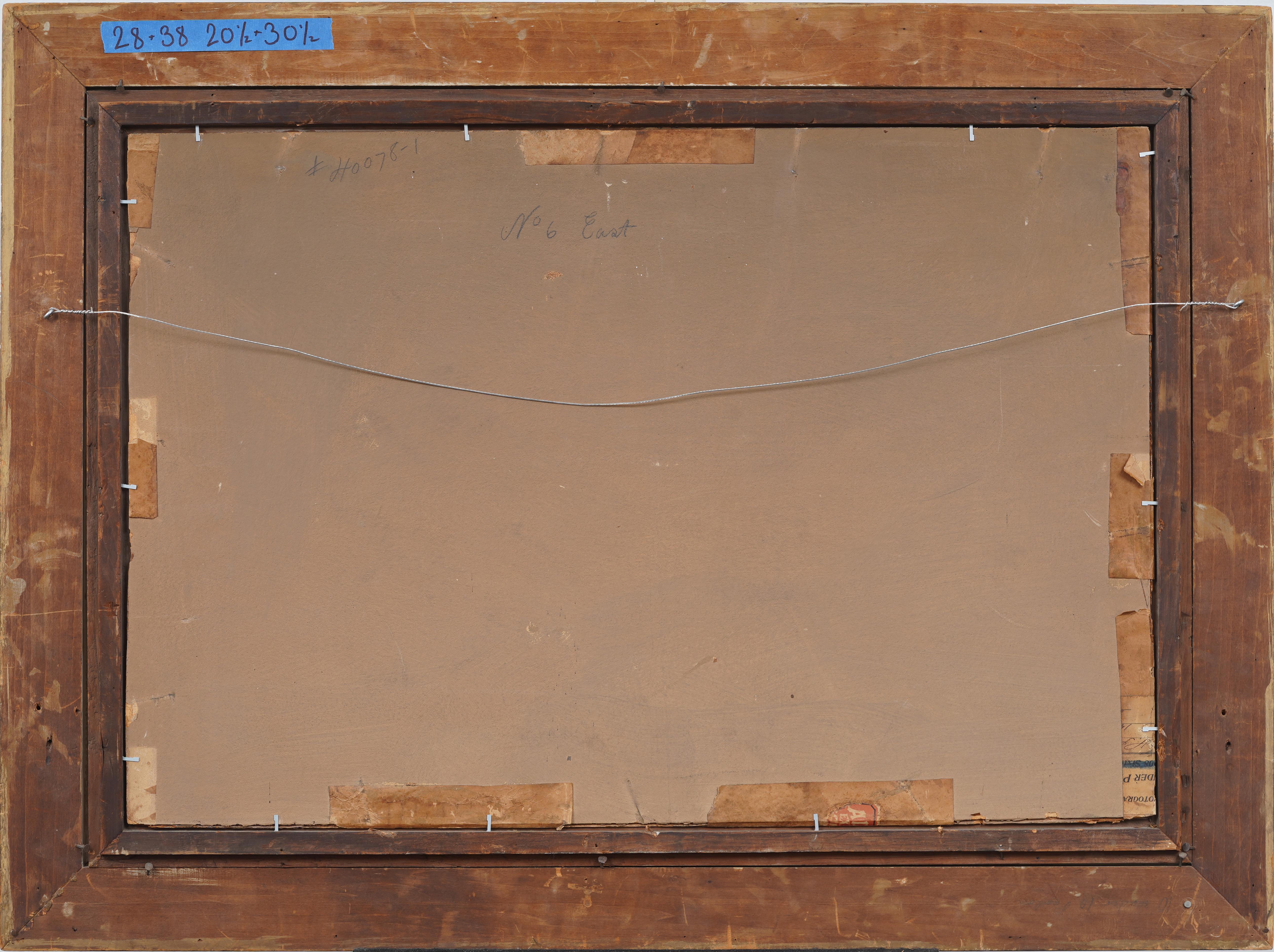 Ancienne peinture à l'huile réaliste américaine du 19e siècle, encadrée, paysage de lac d'été en vente 3