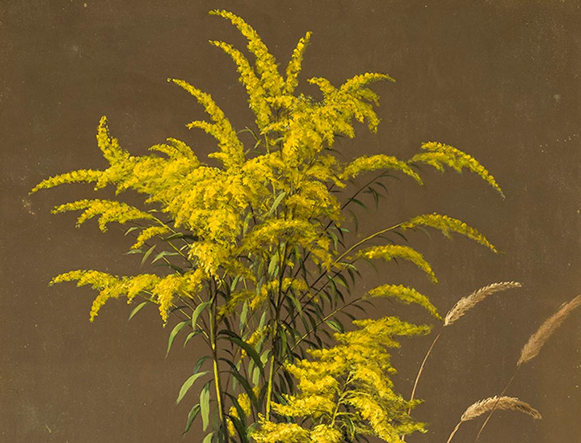 Épingle dorée et autres fleurs sauvages - Painting de John Ross Key
