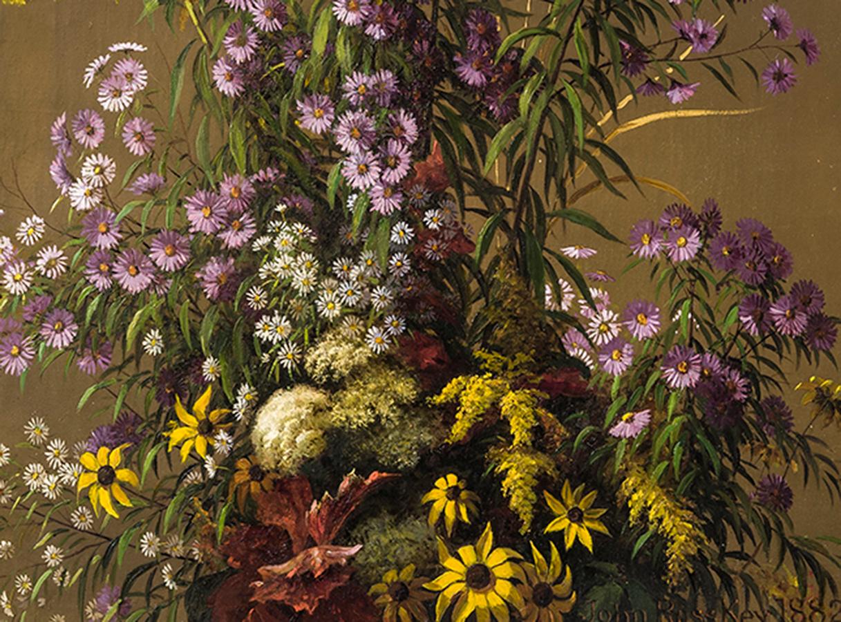 Épingle dorée et autres fleurs sauvages - Réalisme américain Painting par John Ross Key