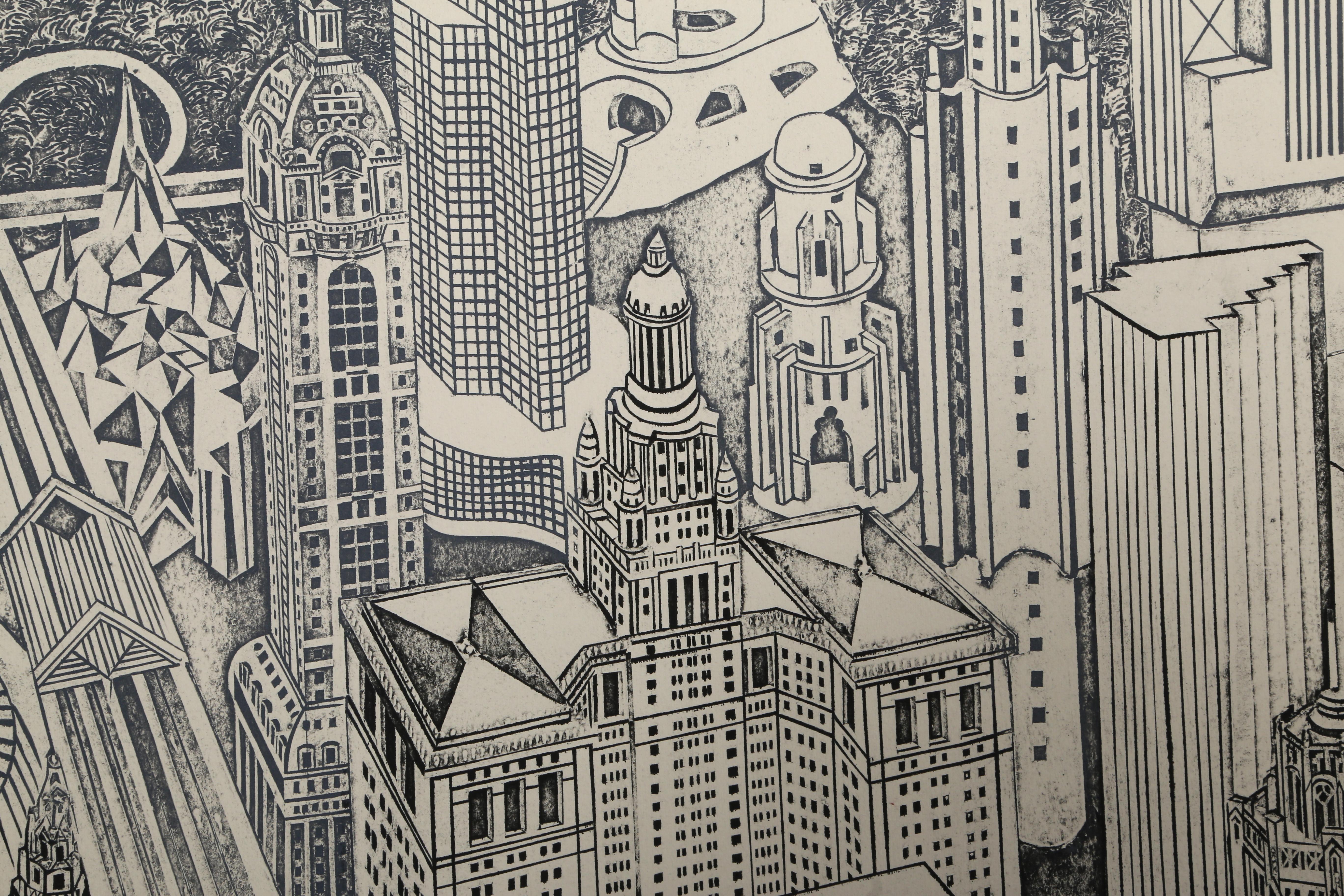 City of Dreams, Etching by John Ross For Sale 2