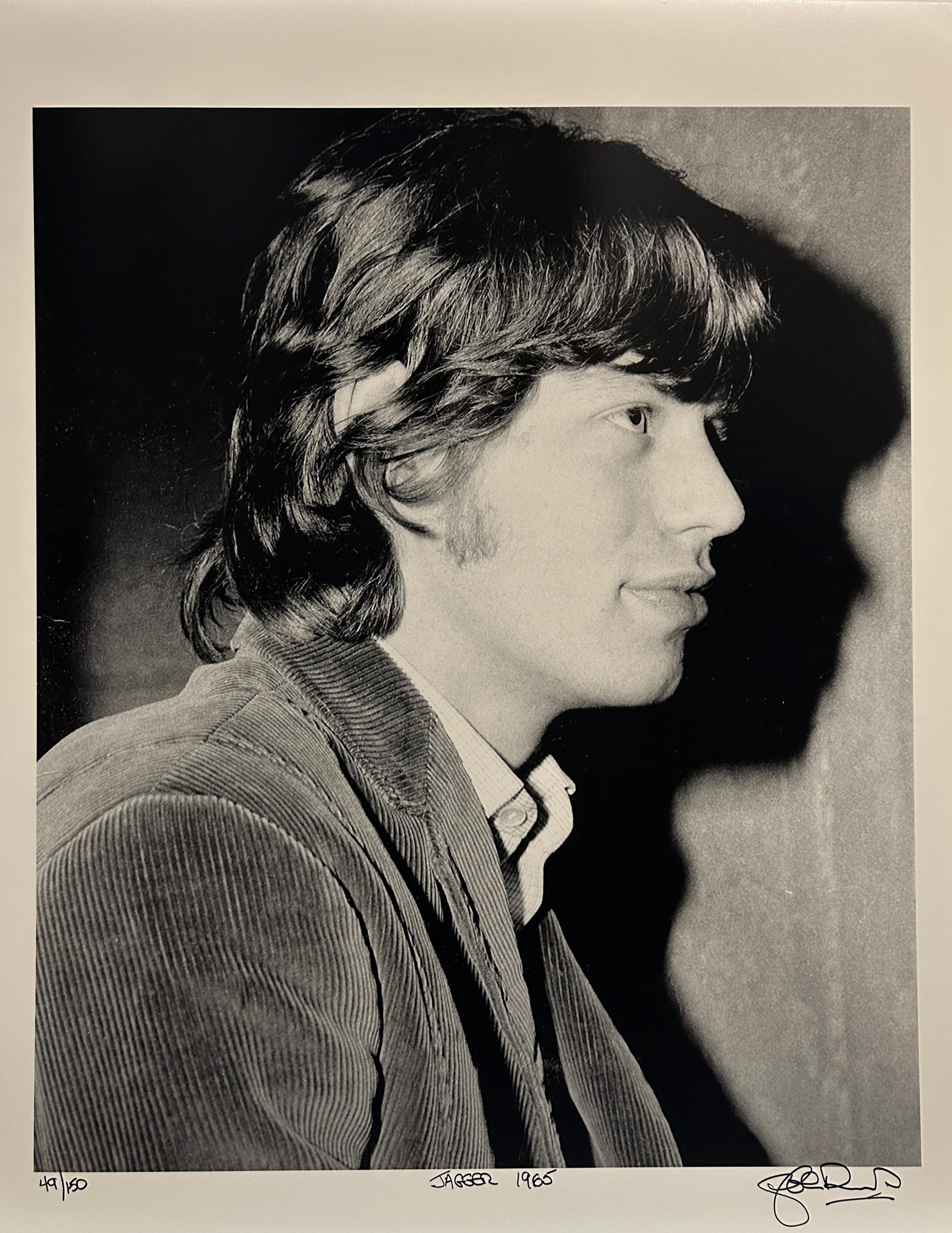 John Rowlands Black and White Photograph - Jagger 1965