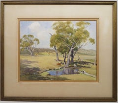 John Roy Eldershaw (1892-1973) Aquarelle australienne NEW SOUTH WALES TAZMANIA