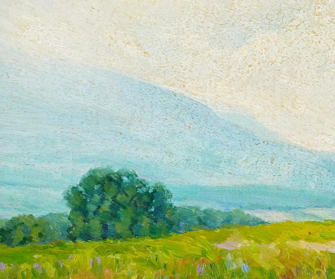 Antikes amerikanisches impressionistisches Ölgemälde, Berglandschaftsrahmen, Ölgemälde, Neuengland 1
