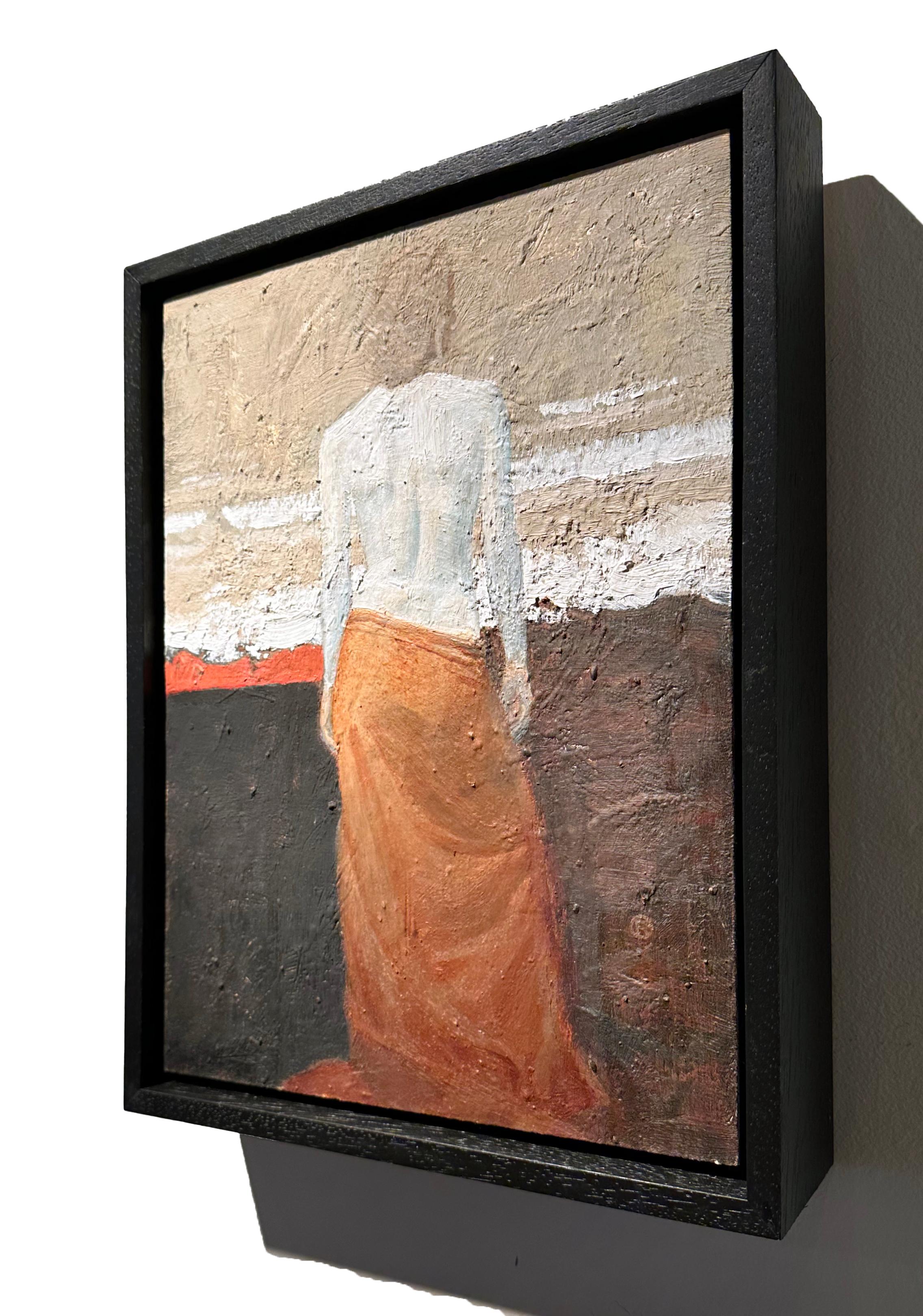 Kalypso Remembering Odysseus - Love Story Based on Greek Mythology, Oil on Panel - Contemporary Painting by John rush