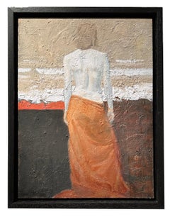 Kalypso Remembering Odysseus - Love Story Based on Greek Mythology, Oil on Panel
