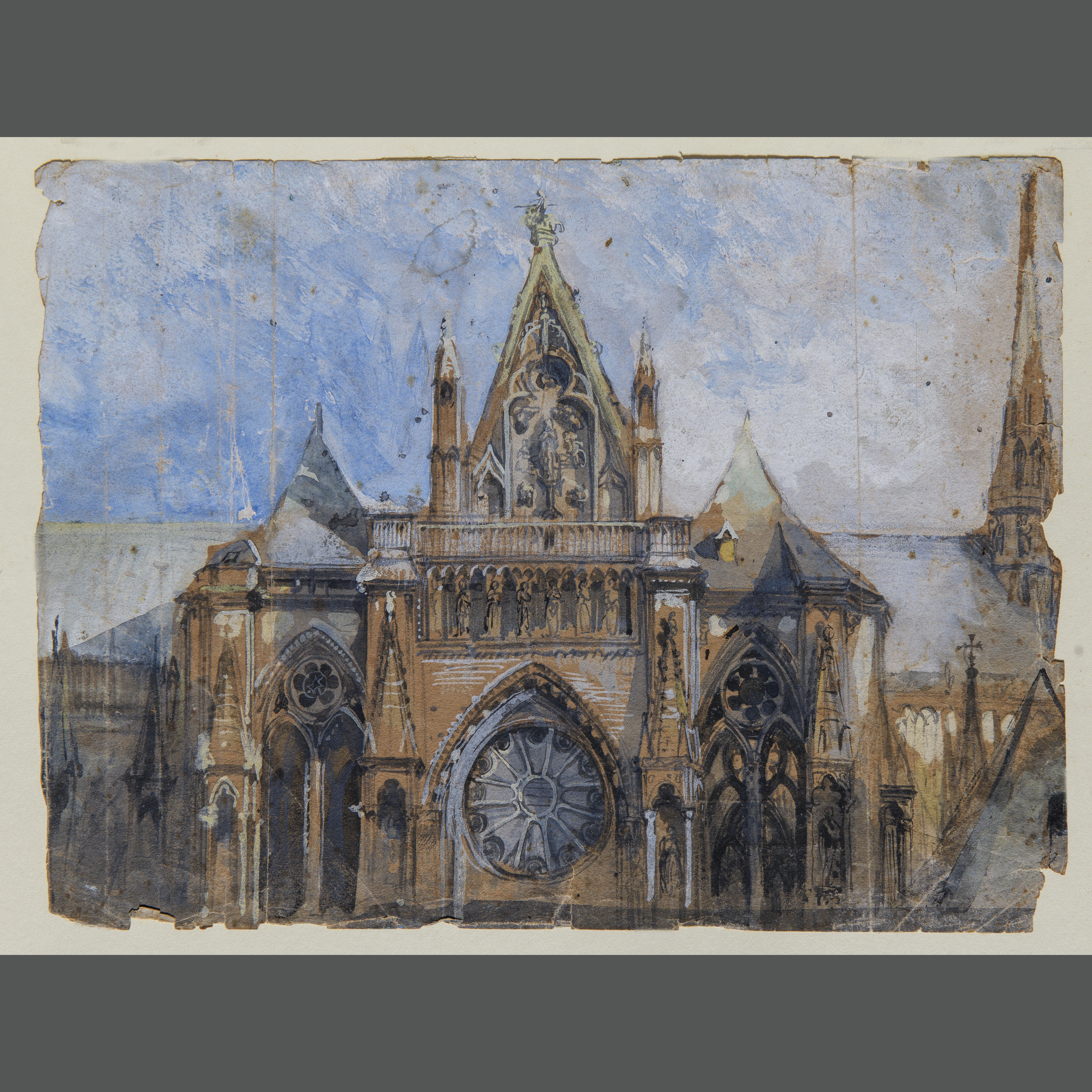 Carta John Ruskin, acquerello del XIX secolo, accreditato in vendita