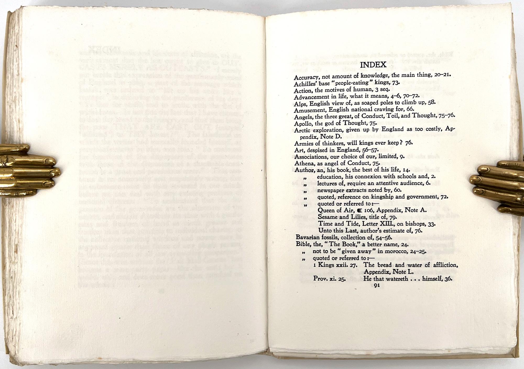 Leather John Ruskin, OF KING'S TREASURIES For Sale