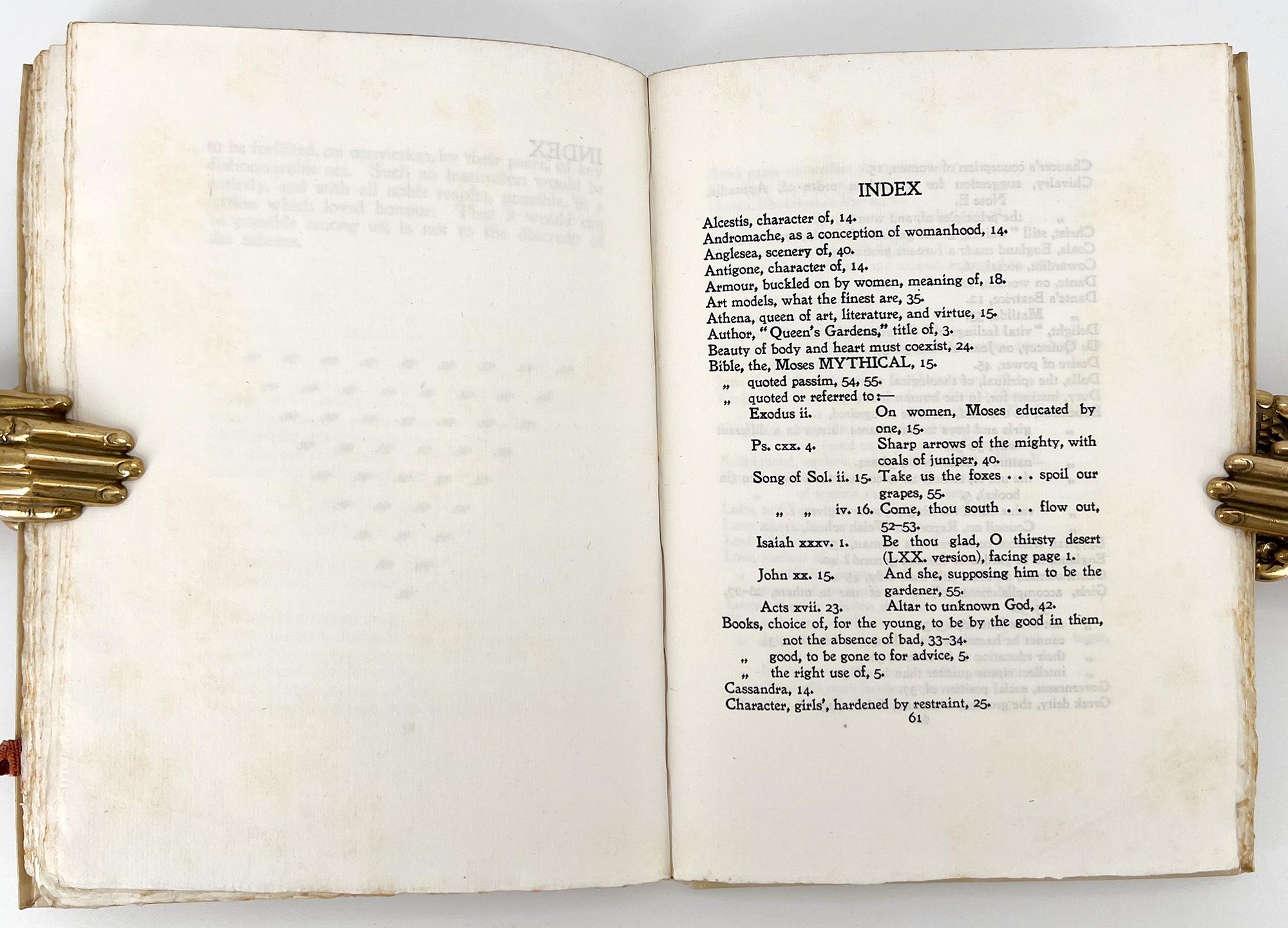 Leather John Ruskin, OF QUEENS' GARDENS For Sale