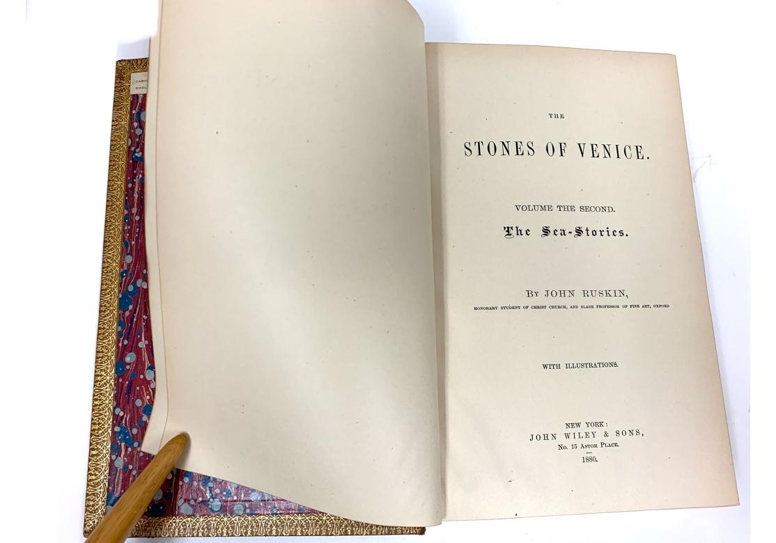 John Ruskin, The Stones Of Venice, Vols. I+I, 1880 en vente 7