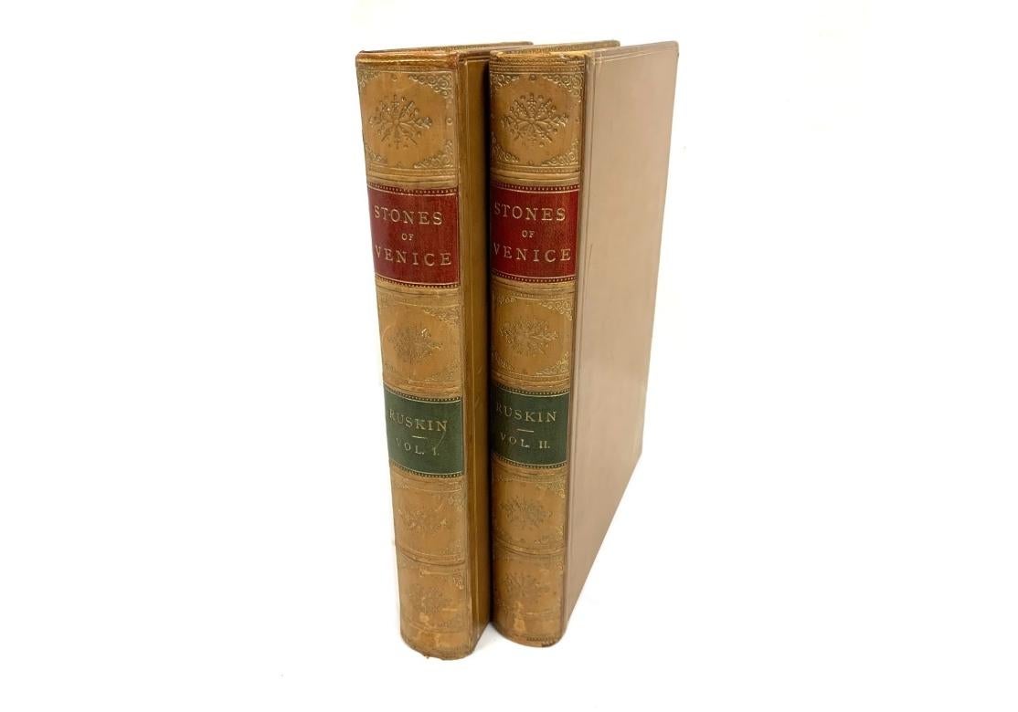 John Wiley & Sons, New York, 1880, illustré. Cuir fauve avec dos rouge, vert et doré. Papiers de garde marbrés, tranches dorées. Volumes 1 et 2.

9 1/4