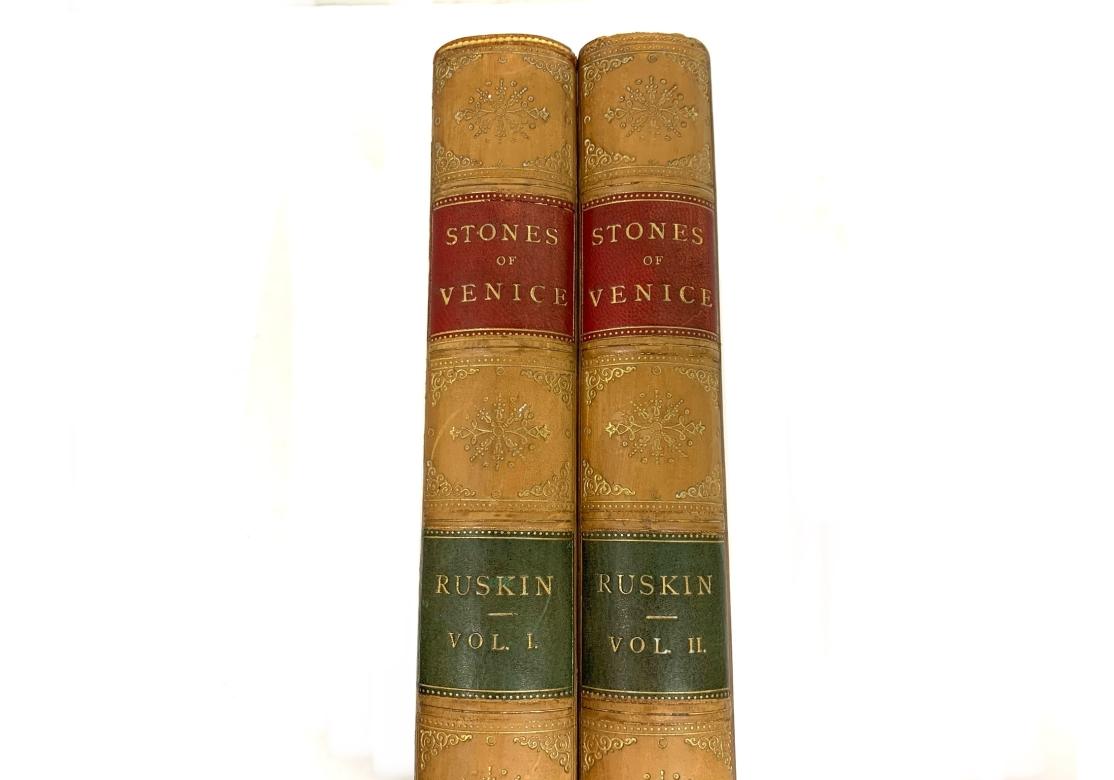 Victorien John Ruskin, The Stones Of Venice, Vols. I+I, 1880 en vente